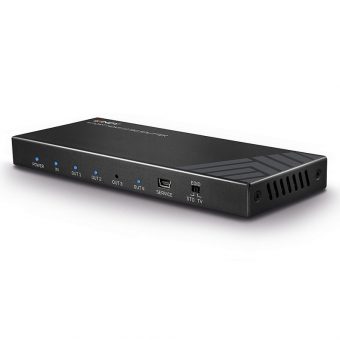 Lindy HDMI (In) Female To 4 x HDMI (Out) Female Ports Splitter Black 38236 - Image 2