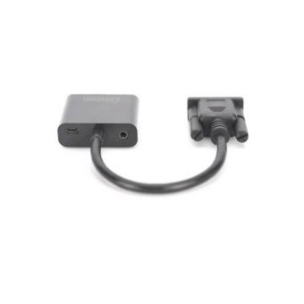 Digitus VGA Male To HDMI Female Cable With Audio 0.15m Black DA-70473 - Image 2