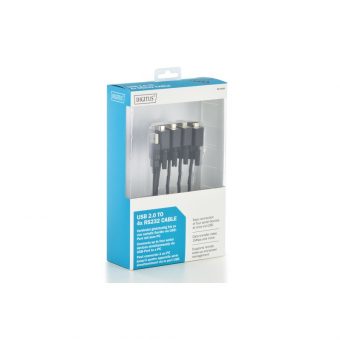 Digitus USB 2.0 To 4x RS232 Adapter 1.5m Black DA-70159 - Image 3