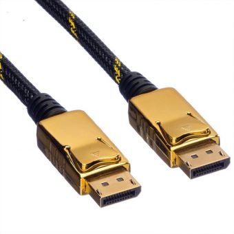 Roline Display Port Male To Male Cable 2m Gold/Black 11.04.5645-10 - Image 3