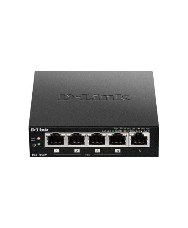 D-Link DGS-1000 5-Port PoE+ Gigabit Switch DGS-1005P