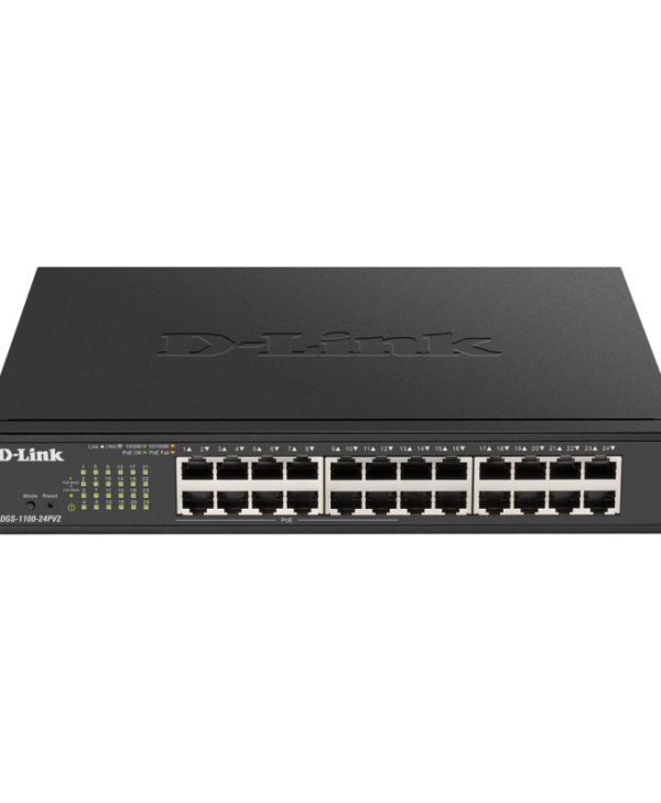 D-Link DGS-1100 24-Port Gigabit PoE+ Rackmount Switch DGS-1100-24PV2