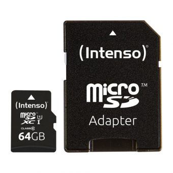 Intenso R45 MicroSDXC Premium 64GB UHS-I U1 Class 10 + Adapter 3423490