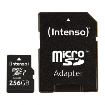 Intenso R45 MicroSDXC Premium 256GB UHS-I U1 Class 10 + Adapter 3423492