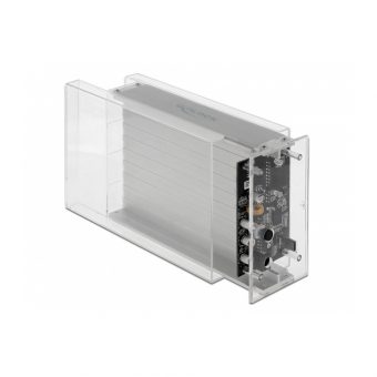 Delock External Dual Enclosure For 2 x 3.5'' SATA HDD With USB Type-C Female Transparent 42624 - Image 2