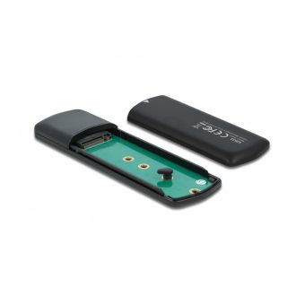 Delock External USB Type-C Combo Enclosure For M.2 NVMe PCIe Or SATA SSD 0.3m Black 42633 - Image 2