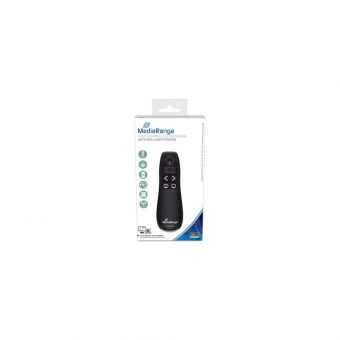 MediaRange 5-Button Wireless Presenter with Red Laser Pointer Black MROS220 - Image 2