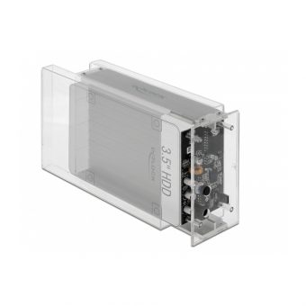 Delock External Dual Enclosure For 2 x 3.5'' SATA HDD With USB Type-C Female Transparent 42624 - Image 3