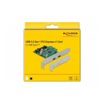 Delock PCI Express x1 Card To 2 x External SuperSpeed USB Type-C Female 90493 - Image 4