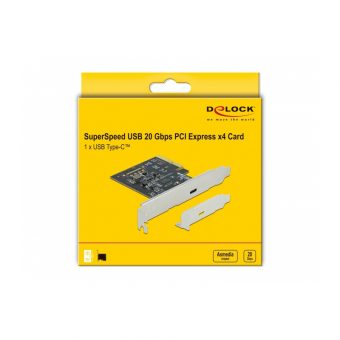 Delock PCI Express x4 Card To 1 x External SuperSpeed USB 20 Gbps USB Type-C Female 89036 - Image 5