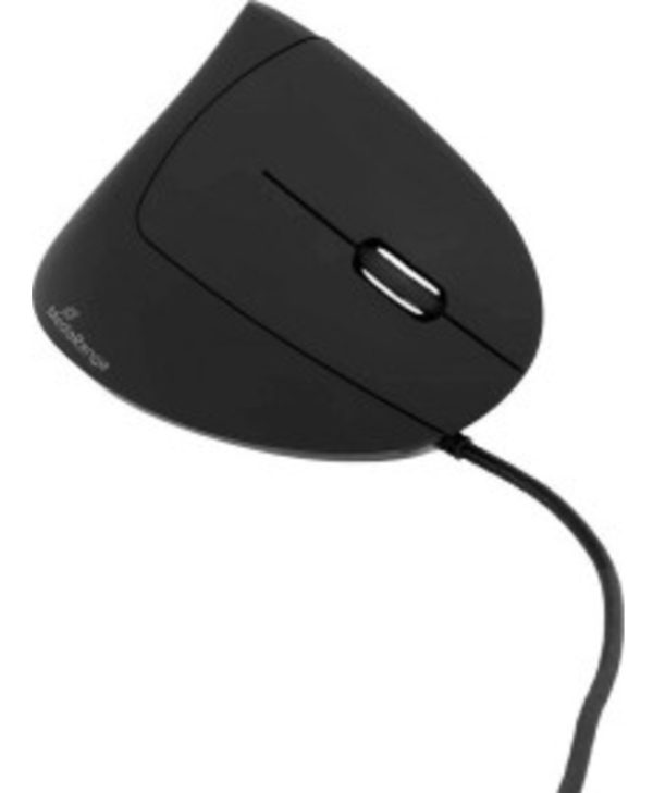 MediaRange Ergonomic 6-Button Wired Mouse for Left-Handers Black MROS231