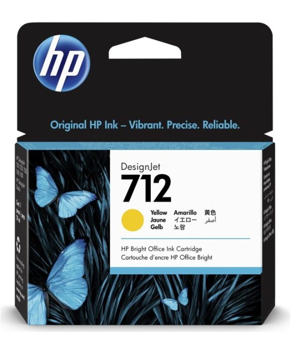 HP 712 Ink Yellow 29ml 3ED69A