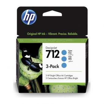 HP 712 Ink Cyan 29ml 3-Pack 3ED77A