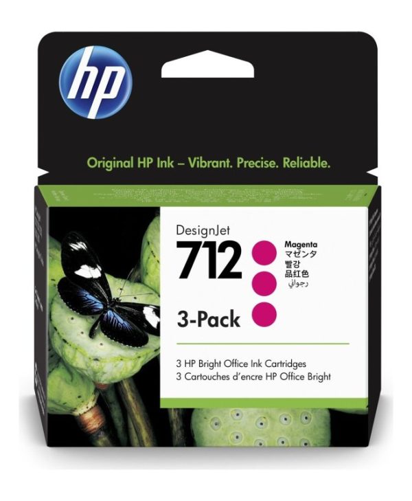 HP 712 Ink Magenta 29ml 3-Pack 3ED78A