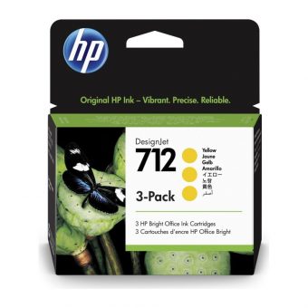 HP 712 Ink Yellow 29ml 3-Pack 3ED79A