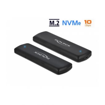 Delock External Enclosure For M.2 NVME PCIe SSD With USB Type-C Female Black 42615