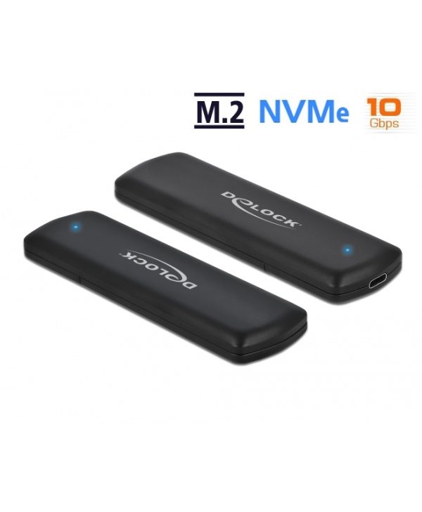 Delock External Enclosure For M.2 NVME PCIe SSD With USB Type-C Female Black 42615