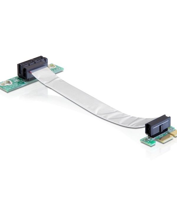Delock Rise Card PCI Express x1 to x1 With FLexible Cable 13cm Left Insertion 41839