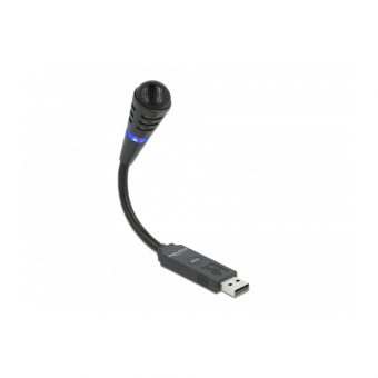 Delock USB Microphone With Mute Button And Gooseneck 66499