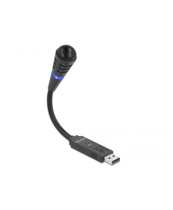 Delock USB Microphone With Mute Button And Gooseneck 66499