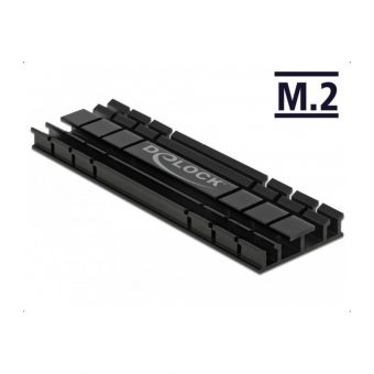 Delock Heat Sink 70mm Flat For M.2 Module Black 18285