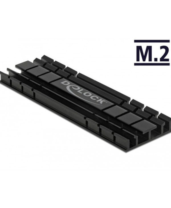 Delock Heat Sink 70mm Flat For M.2 Module Black 18285