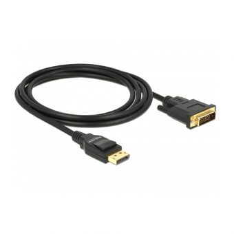 Delock Cable DisplayPort 1.2 Male To DVI 24+1 Male Passive 4K 30 Hz 2m Black 85313 - Image 2