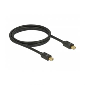 Delock Cable Mini DisplayPort 1.2 Male To Mini DisplayPort Male 4K 60Hz 1.5m Black 83474 - Image 2