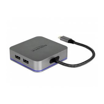 Delock Docking Station USB Type-C 4K HDMI/Hub/LAN/PD For Mobile Devices Grey 87742 - Image 3