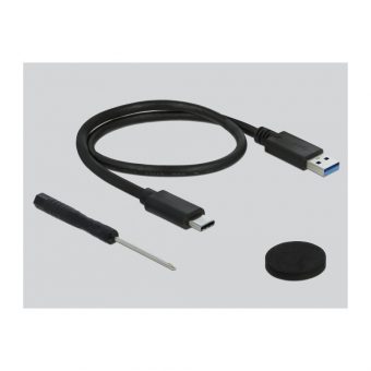 Delock External Enclosure For 2.5″ SATA HDD/SSD With USB Type-C Black 42611 - Image 3