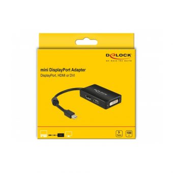 Delock Adapter Mini DisplayPort 1.1 Male To DisplayPort/HDMI/DVI Female Passive Black 62623 - Image 3