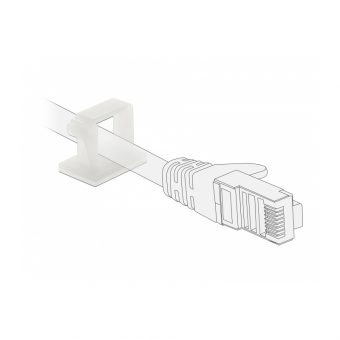Delock Cable Holder With Locking Clip Self-Adhesive 10 Pcs White 60250 - Image 3