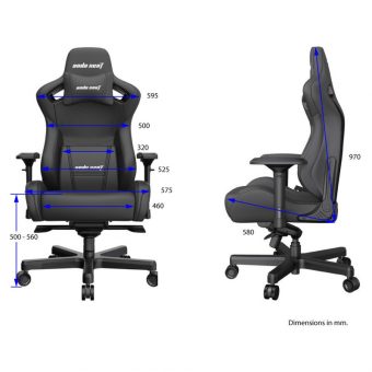AndaSeat Kaiser 2 XL Premium Gaming Chair Black AD12XL-07-B-PV-B01 - Image 3