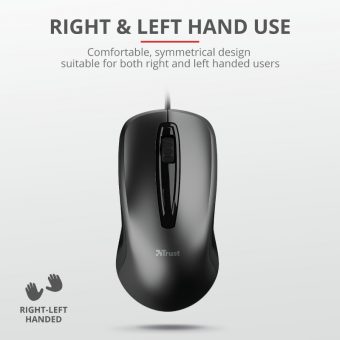 Trust Carve Wired Mouse Black 23733 - Image 4