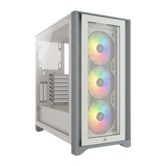 Corsair iCue 4000X RGB Mid Tower Tempered Glass White CC-9011205-WW