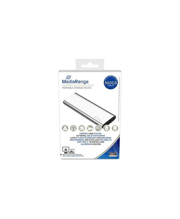 MediaRange Portable SSD 960GB USB Type-C Silver MR1103