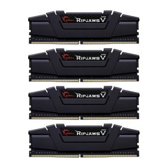 G.SKill RipJaws V 64GB (4x16GB) 3200Mzh DDR4 Black F4-3200C16Q-64GVK