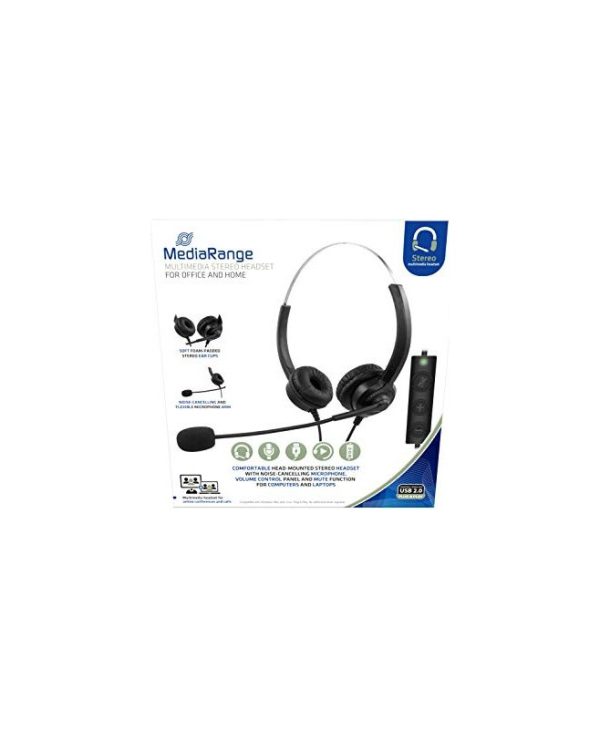 Mediarange Wired Headset Black MROS304
