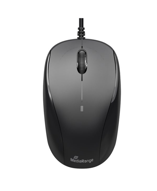 MediaRange 3-Button Wired Optical Mouse Black MROS213