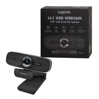 Logilink L11 FHD 1080p USB Conference Webcam With Dual Microphone UA0378 - Image 2