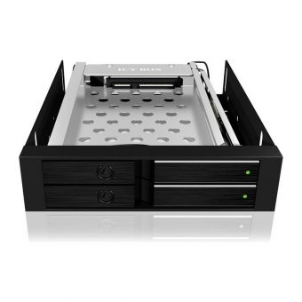 RaidSonic Icy Box Mobile Rack 2x 2.5 SATA Black IB-2227STS