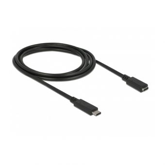 Delock Extension Cable SuperSpeed USB Type-C Male to USB Type-C Female 2m Black 85542