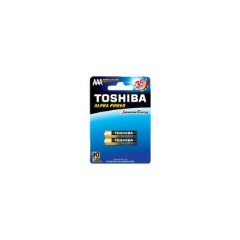 Toshiba Super Alkaline Batteries AAA 2Pcs LR03GCH BP-2