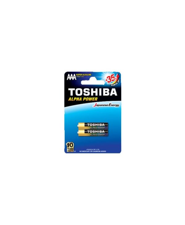Toshiba Super Alkaline Batteries AAA 2Pcs LR03GCH BP-2