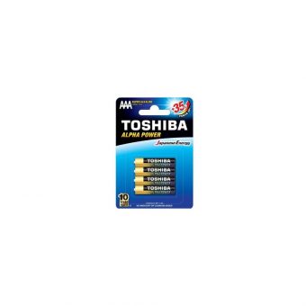 Toshiba Super Alkaline Batteries AAA 4pcs LR03GCH BP-4