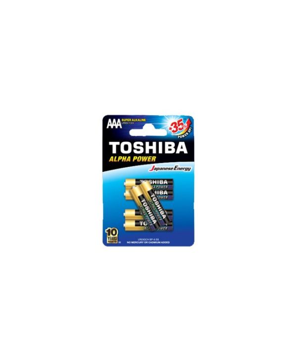 Toshiba Super Alkaline Batteries AAA 6pcs LR03GCH BP6