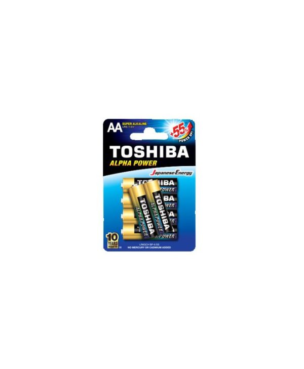 Toshiba Super Alkaline Batteries AA 6pcs LR6GCH BP6