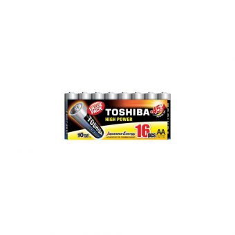 Toshiba Alkaline Batteries AA 16pcs LR6GCP MP-16