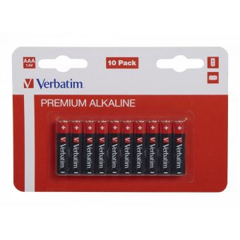 Verbatim Alkaline Batteries AAA 10-Pack 49874