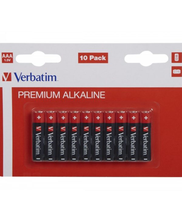 Verbatim Alkaline Batteries AAA 10-Pack 49874